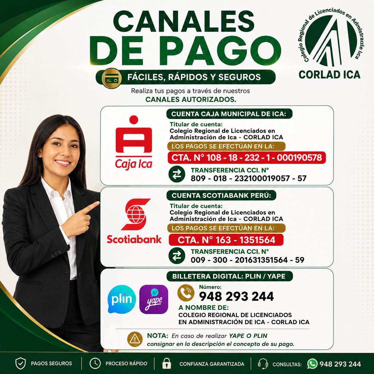 Información de Cuentas CORLAD ICA